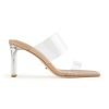 Kvinder Tony Bianco | klar vinylite/skind nappa chicago hæle 80JR0R219