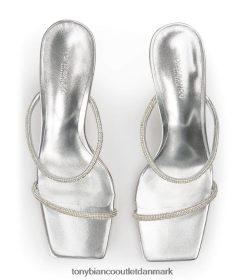 Kvinder Tony Bianco | sølv nappa metallic jagte hæle 80JR0R159